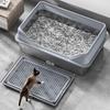 1PC Cat Litter Catcher Mat Double Layer Washable Cats Litter Mat  Connectable Falling Sand Mats Anti Slip Pets Litter Cushion