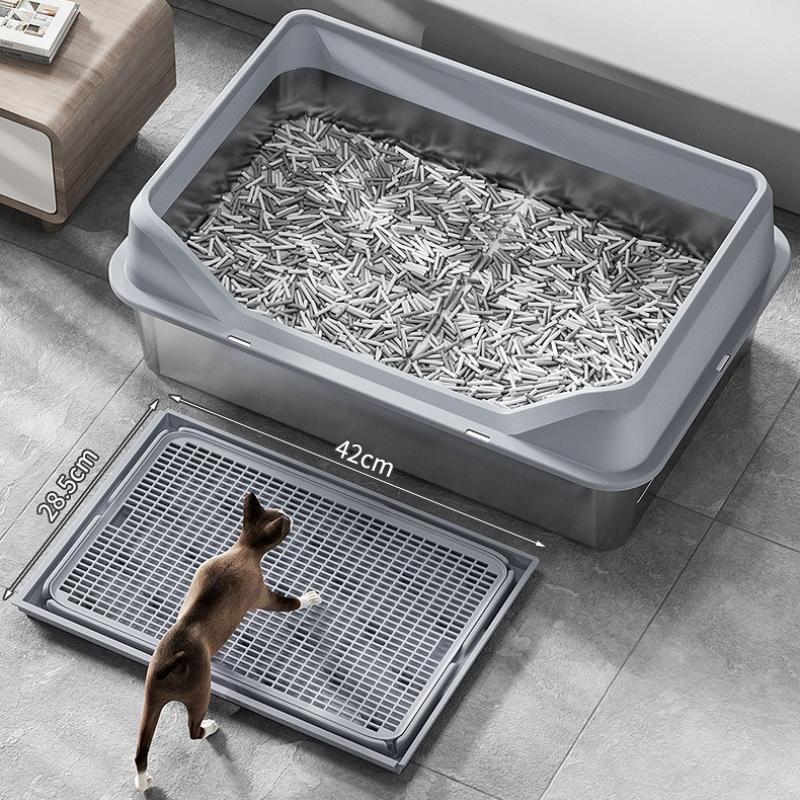 1PC Cat Litter Catcher Mat Double Layer Washable Cats Litter Mat  Connectable Falling Sand Mats Anti Slip Pets Litter Cushion