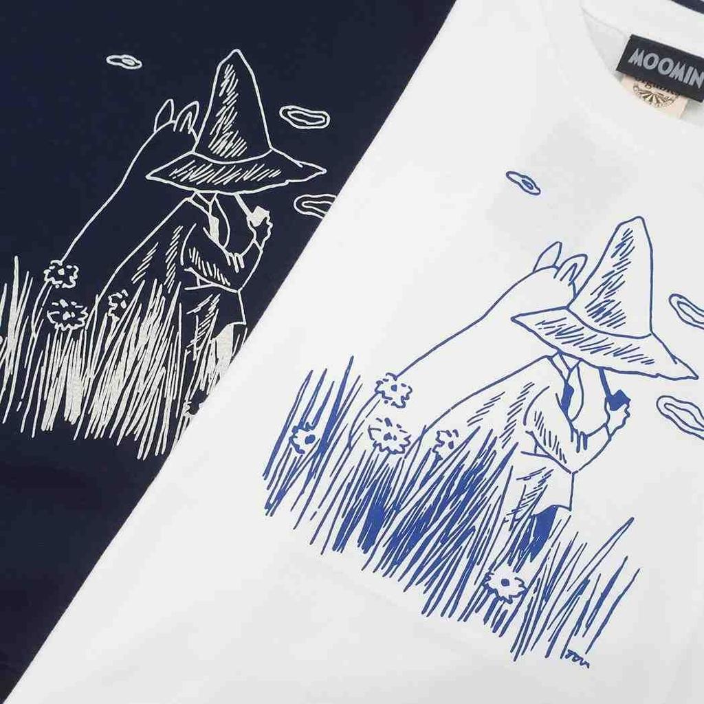 Moomin Moomin & Snufkin Organic T-Shirt Navy Medium