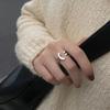 Регулируемое открытое кольцо со смайликом для женщин - Модный нишевый дизайн, идеально подходит для указательного пальца.