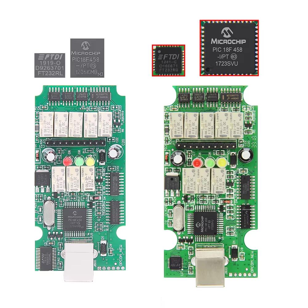 2021 200603a OPCOM V5 PIC18F458 OP COM 1.70 1.99 Поддержка обновления прошивки Flash OP-COM CAN BUS OBD2 Автомобильный диагностический инструмент для Opel
