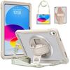 IPad 10th Gen 10.9 Inch Protective Case With Kickstand Wrist Strap Shockproof Hard Shell Cover In PC Material
