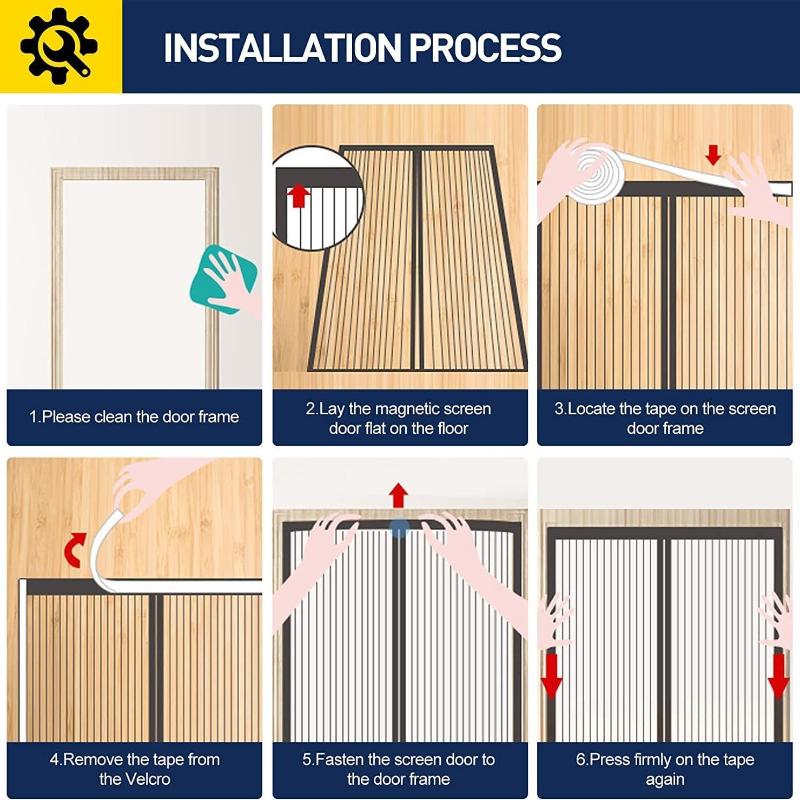 2027 2026 NEW Summer Door Net Mesh Magnet Screen Window Door Curtains Anti Mosquito Anti Insect Net Door Mesh Netting