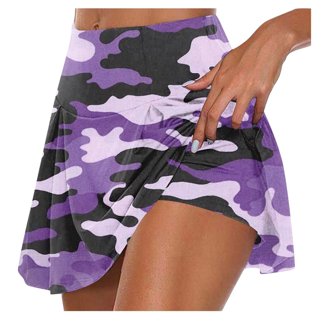 Женские спортивные эластичные плиссированные теннисные юбки для бега, йоги, внутренние шорты, эластичные спортивные шорты для гольфа