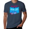 Crazy Book Lady With A Pair Of Glasses And A Book In Blue Tshirt Plus Size Short Sleeve Tshirt