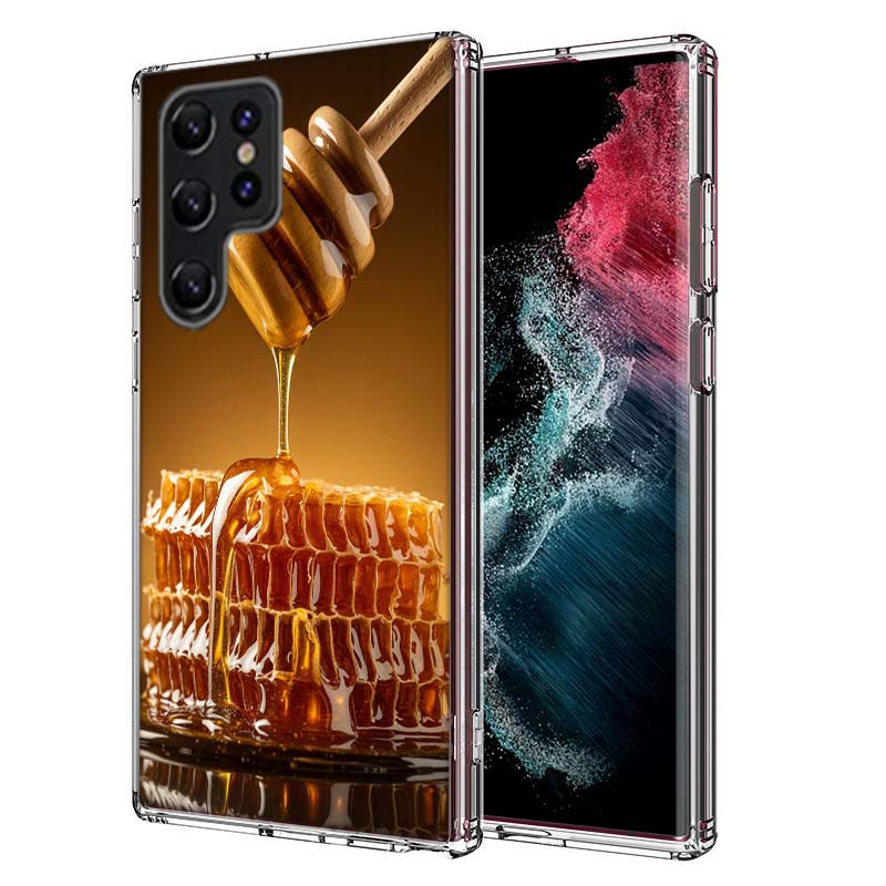 Золотой мед, стекающий с соты Чехол Capa для телефона Samsung S26 Ultra S25 Edge Galaxy S23 S21 S20 S24 FE S22 S10 Plus Чехол