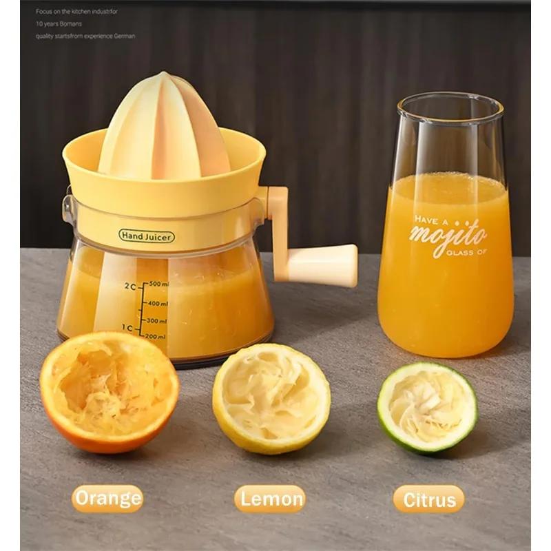 2-Way Rotating Manual Orange Juicer Squeezer for Lemon, Lime, and Citrus, Hand Press Juice Extractor with Dual-Direction Handle