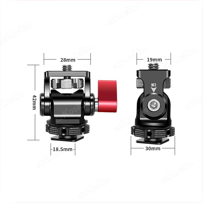 Быстросъемный держатель монитора, зажим для камеры, поворотное и регулируемое крепление для монитора с креплением «холодный башмак»/ARRI/NATO