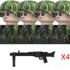 Вторая Мировая Война Германия Весенний Камуфляж Солдат Военные Армия Строительные Блоки Пехотные Фигурки Шлем Военное Оружие Кирпичи Игрушки Дети