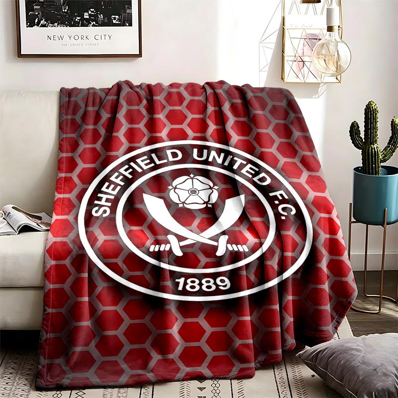 Sheffield United Football Club Theme Blanket Suitable For The Sofa Camping And Travel Made Of Soft Flannel Material An Ideal Gift For Occasions Such A