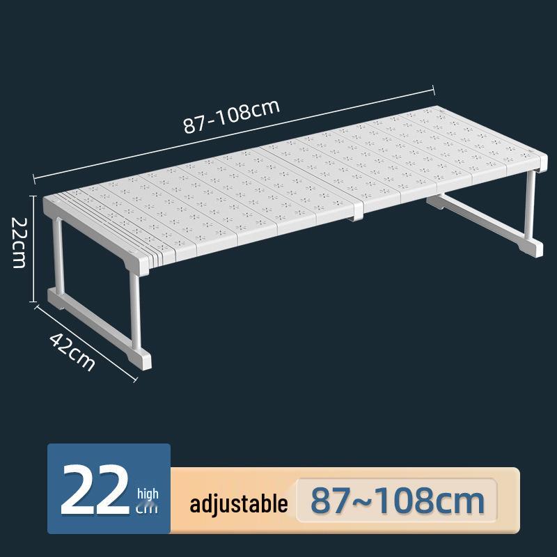 Многоярусный шкаф для хранения в гардеробе и на кухне без сверления с полками, закрывающими всю площадь
