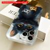 2DFlat Black Cat with Kitten Companions All inclusive film hard iPhone case, compatible with iPhone 18 Pro Max 17 16 15 14 13 12 11
