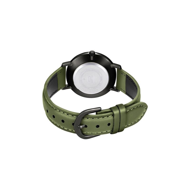 Casio CASIOSTANDARD серия классический, простой, изысканный и модный, водонепроницаемый зеленый кожаный ремешок, кварцевый механизм, кожаный ремешок, LTP-VT01BL-3B