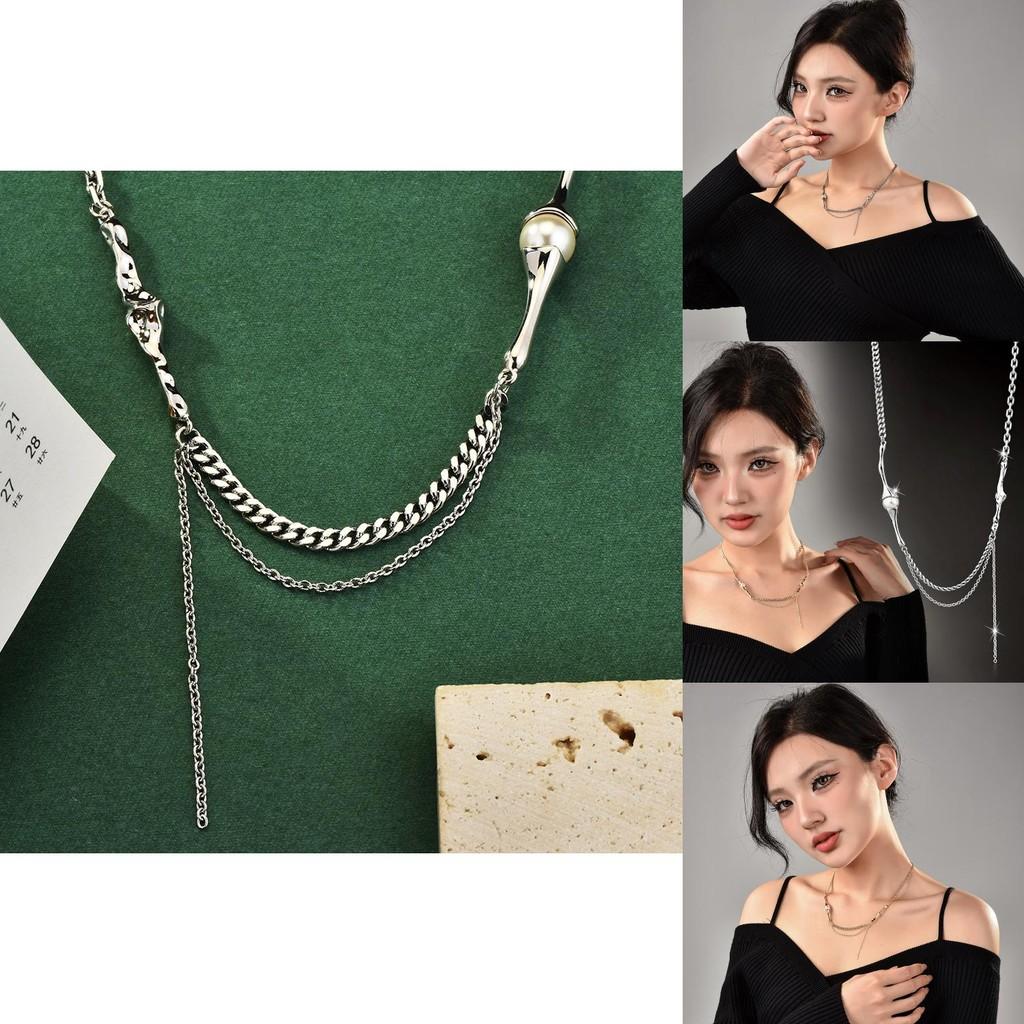 Elegant Pearl Tassel Necklace Featuring Stylish Gold And Silver Options For Fall