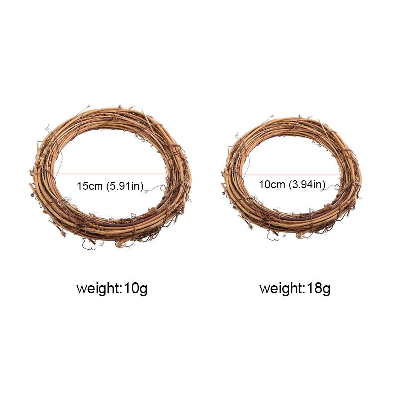 40 см круглое натуральное ротанговое кольцо рождественская гирлянда подвесное украшение DIY дверной настенный венок свадебное украшение домашний декор для рождественской вечеринки