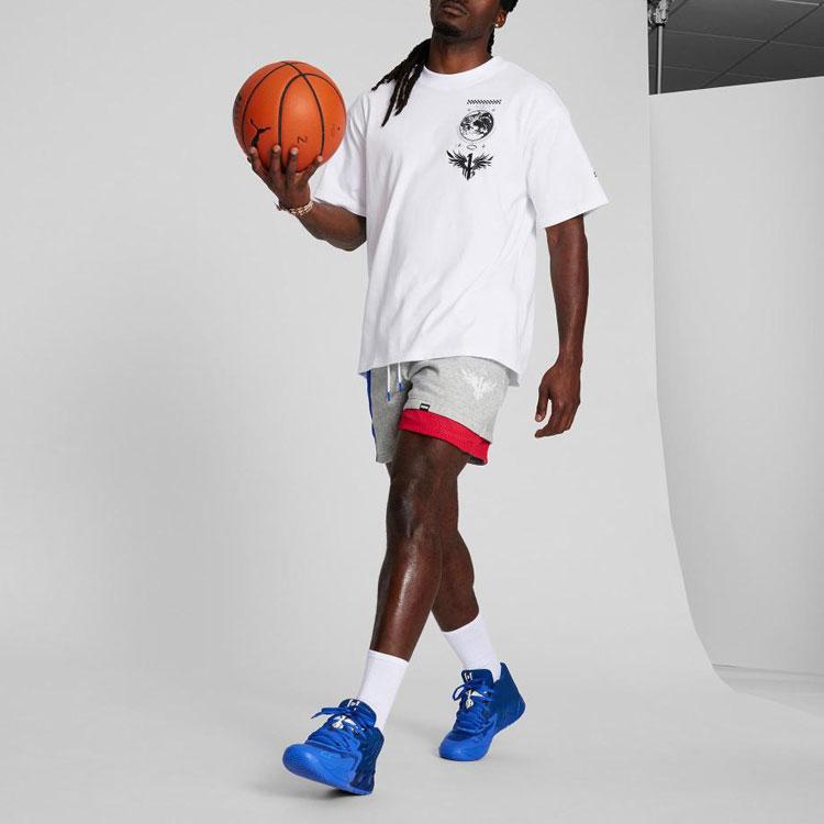 Puma Мужские шорты X Melo Ralph Color Block средней посадки, повседневные, светло-серые, 621707-01