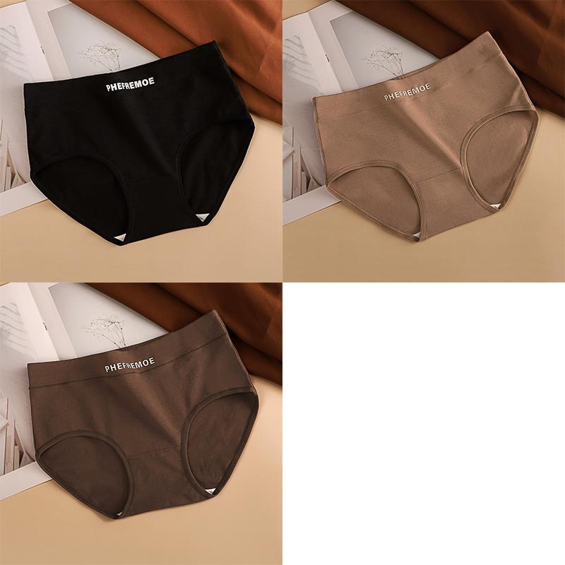 1/3 PCS Low Waist Cotton Underwear Women's Abdomen Control Briefs Girls Triangle Shorts Comfortable Panties