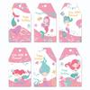 60Pcs Mermaid Thank You Tags Mermaid Tail Under the Sea Themed Party Birthday Hanging Labels for Mermaid Party Favors Bags Gift