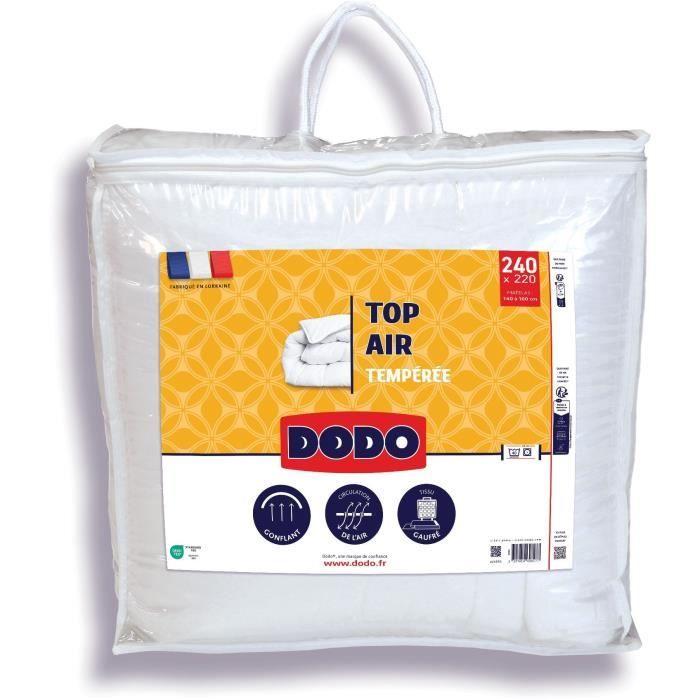Couette Tempérée 300 gr/m² DODO - TOP AIR - 220 x 240 cm - Blanc