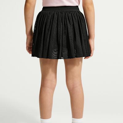 Nike Solid Color Brand Logo Moderate Skirt Summer Kids'