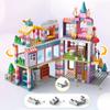 400 Villa Building Blocks Small Particle Puzzle Assembly Brick Set Castle Brick Toy Figure Brick Toy