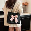 Soft Bow Shoulder Bag Large Capacity Casual Handheld Bag Women's Shoulder Bag  Casual Wear