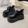 Fashion Spring Women Chunky Leather Sneakers High Platform Female Trainers 8CM Wedge Casual Shoes Autumn Hook&Loop Dad Shoes Woman