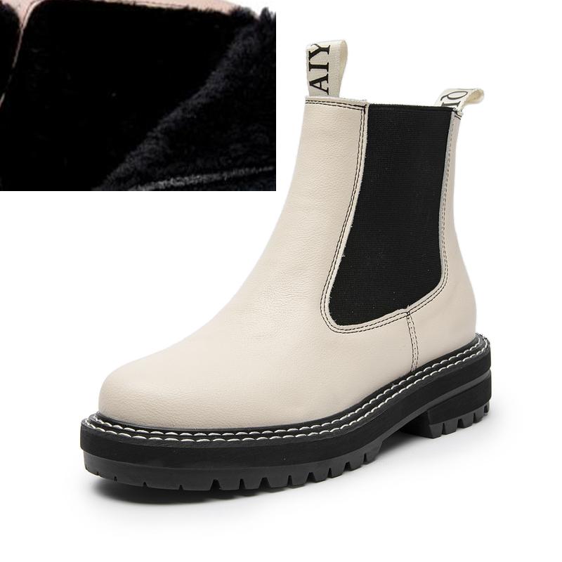 Женские ботинки из замши из натуральной кожи, модные женские ботинки челси в британском стиле, большого размера, подходят для весны, осени и зимы, женские ботильоны