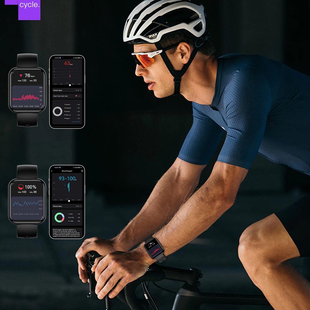 Умные часы Choetech Wt001 с функцией ответа на вызов IP67 - черные