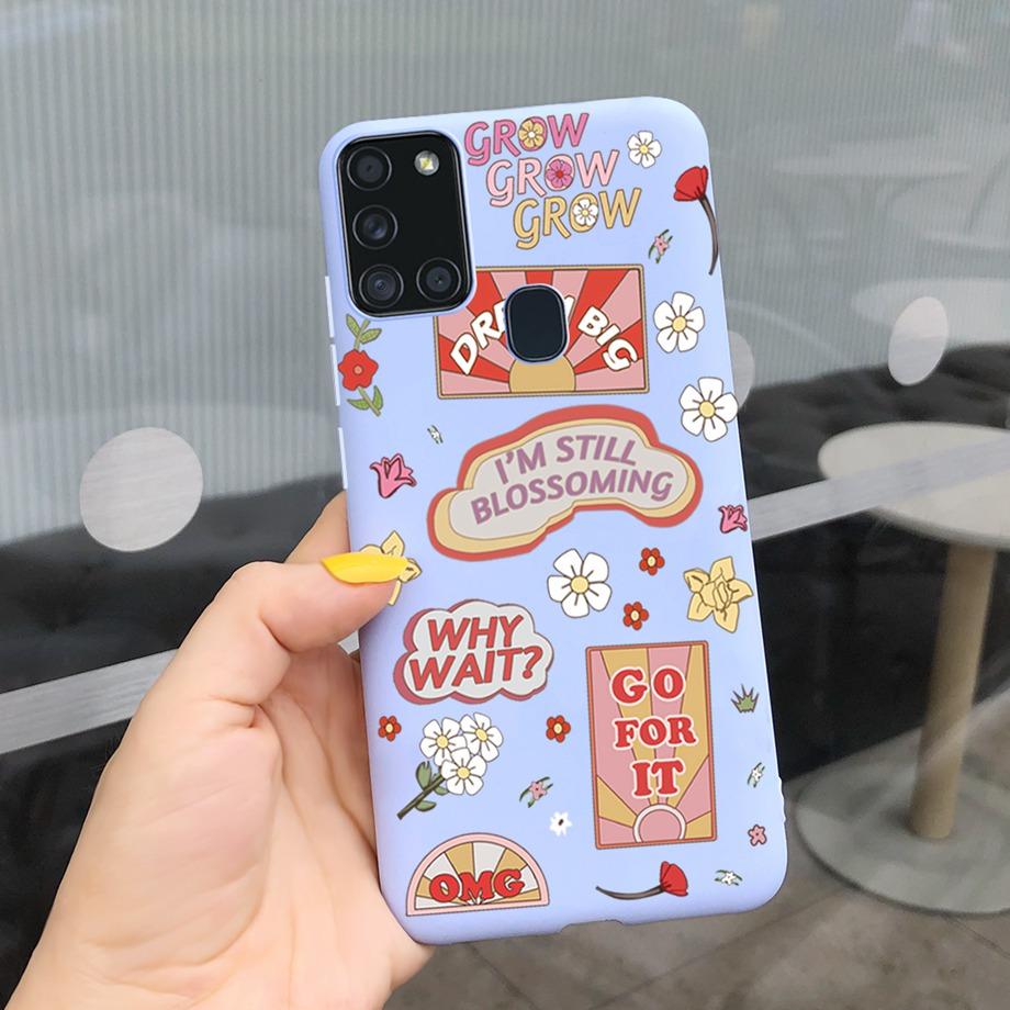 Sunflowers Daisy Shap-on Case For Samsung A21s Case Samsung Galaxy A21S A 21S A21 S A217F Cover Dustproof Silicone Bumper Coque