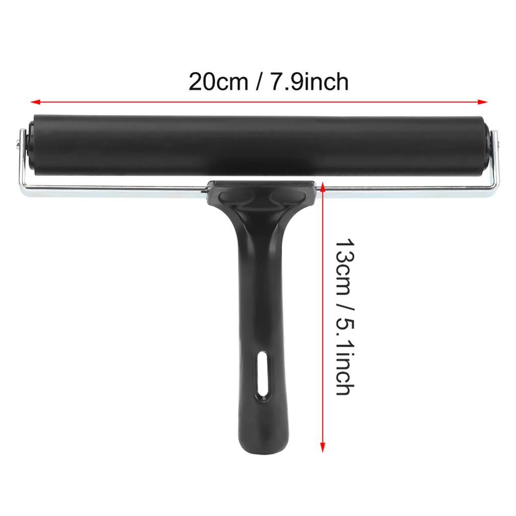 Rubber Brayer Roller Paint Brush Ink Applicator Art Craft Oil Painting Tool, for Painting Large Area Quickly, Made of High Quality Rubber, with Nonsli