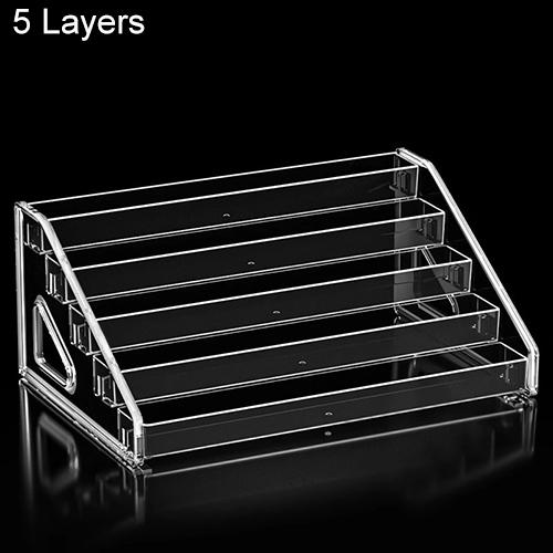 3/5/7 ярусов инструментов для дизайна ногтей Прозрачная косметическая витрина Многофункциональная многоуровневая подставка для лака для ногтей