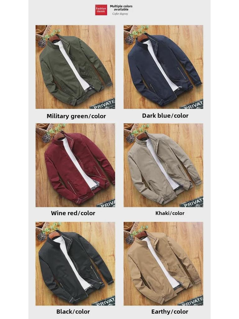 Мужская повседневная хлопковая куртка: Модное свободное спортивное пальто большого размера на весну/осень.