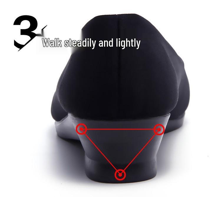 Стильные и удобные женские дышащие рабочие туфли на низком каблуке с мягкой подошвой