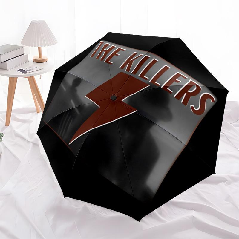 1pc The Killers Band Logo Umbrella Portable Home Essential Umbrella Folding Umbrella Durable Iron Frame yy251128097