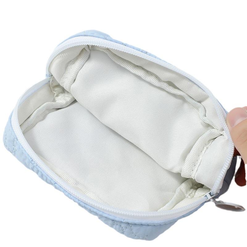 1 шт. Мини квадратный мешочек для хранения гигиенических салфеток из полиэстера и хлопка, сумка для менструации с цветочным дизайном, косметички для девочек, дорожная сумка для хранения