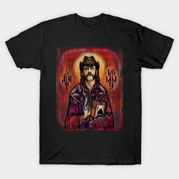 Asian Size Cotton Unisex Tshirt Print T-shirt Saint Lemmy T-shirt No-Cut Print Regular Fit