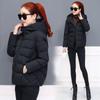 Women's Plus Size Autumn and Winter Lightweight Thin Section Padded Thickened Short Zipper Hooded Warm Loose Outerwear