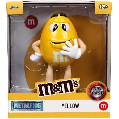 JADA TOYS M&M's Yellow Metal Figure M&M's 4-inch Diecast Display Decor