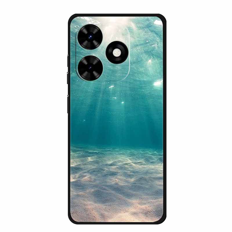 Чехол для Tecno Spark Go 2024 Роскошный ТПУ Силиконовый Мягкий Задний Чехол Чехлы для Телефона для Tecno SparkGo 2024 BG6 Ударопрочный Цветок Fundas