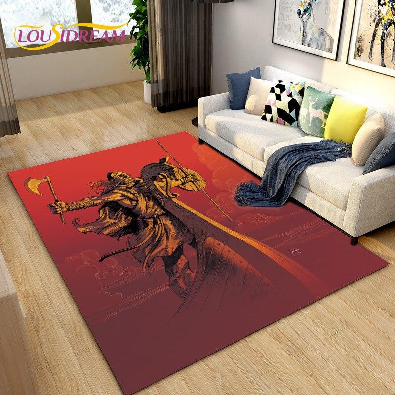 Коврик Одина с скандинавской мифологией викингов, ковер для гостиной, спальни, дивана, коврик для украшения, детский нескользящий напольный коврик