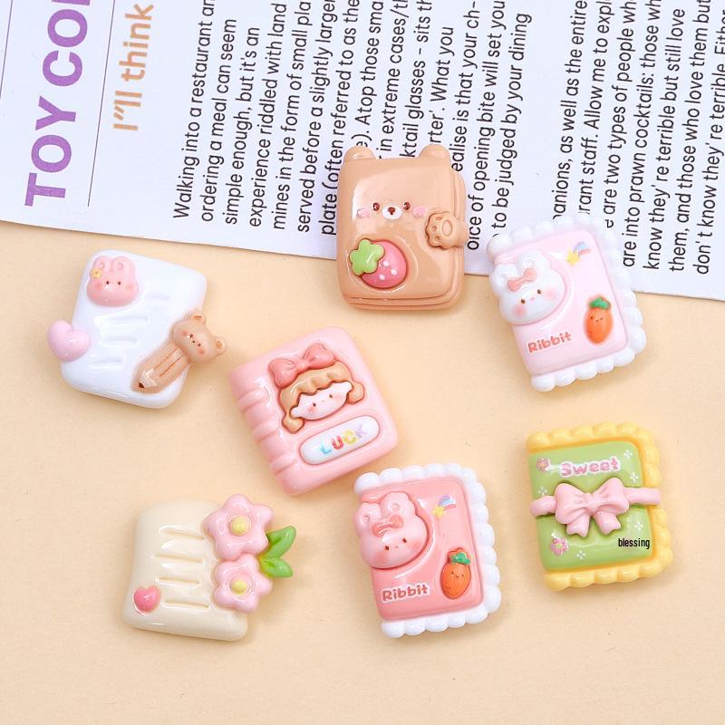 Little Bunny Cartoon Resin Buttons for DIY Jewelry & Hair Clips