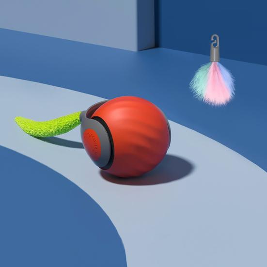 3 шт. Интерактивная катящаяся игрушка для кошек с двойной регулировкой скорости, умный мяч с плюшевым хвостом, перезаряжаемая через USB, дразнилка для кошек и собак, живущих в помещении