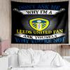 Leeds United Crest Design Tapestry Accessories Playroom Tapestry, for Bedroom,Livingroom, dormitory Room Wall Decor Fan Birthday Gifts