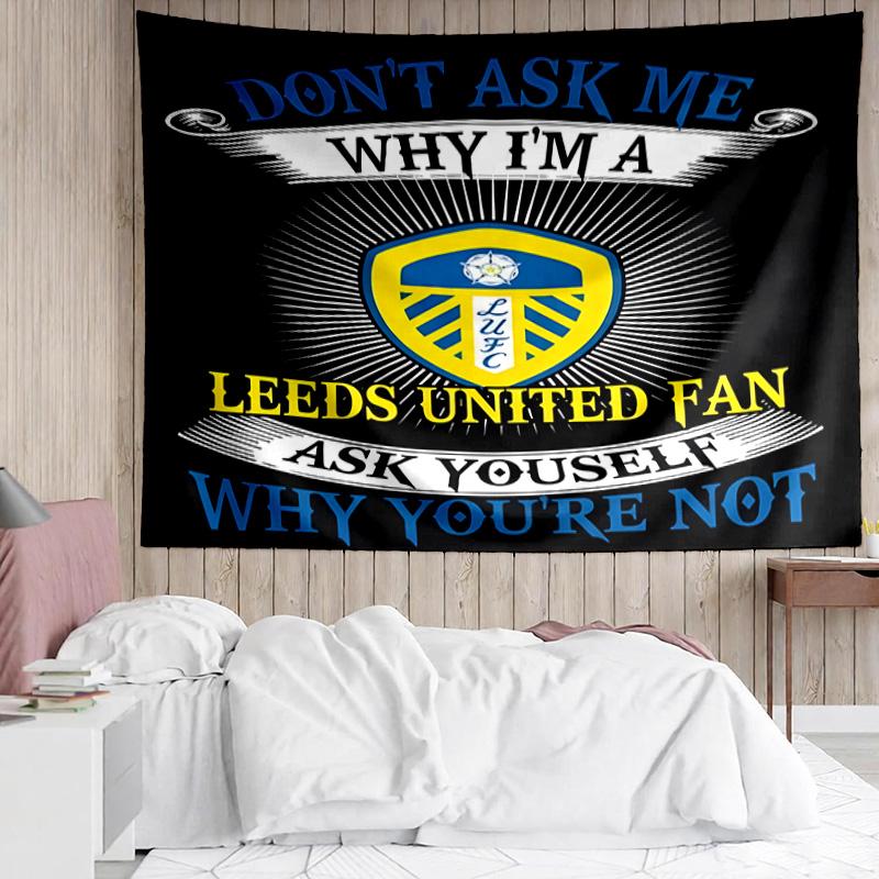 Leeds United Crest Design Tapestry Accessories Playroom Tapestry, for Bedroom,Livingroom, dormitory Room Wall Decor Fan Birthday Gifts