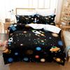 3D Цифровая Печать Трехпредметный Домашний Текстиль Серия Звездное Пространство Комплект Простыня Одеяло