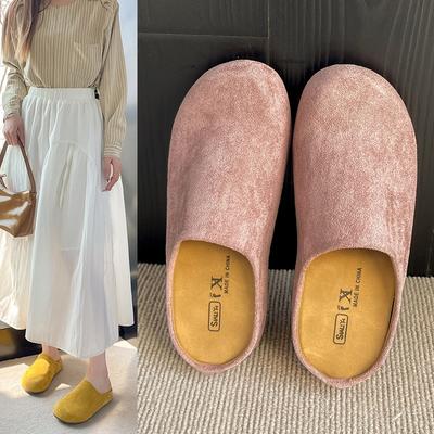 Тапочки женские весна новые на толстой подошве на одном ходу ленивые туфли сумка голова полутапочки женские