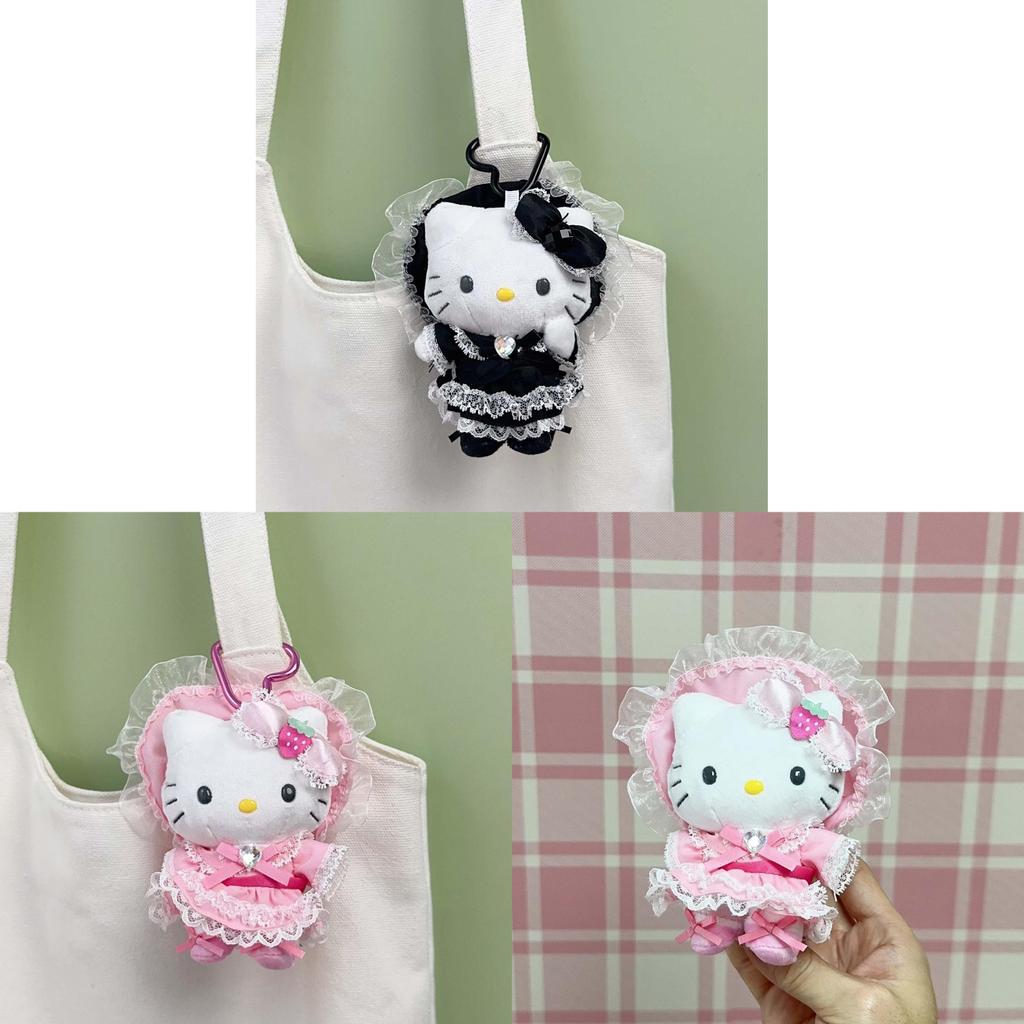 Plush Cat Girl Lolita Keychain With Soft Short Pile For Girls Gift