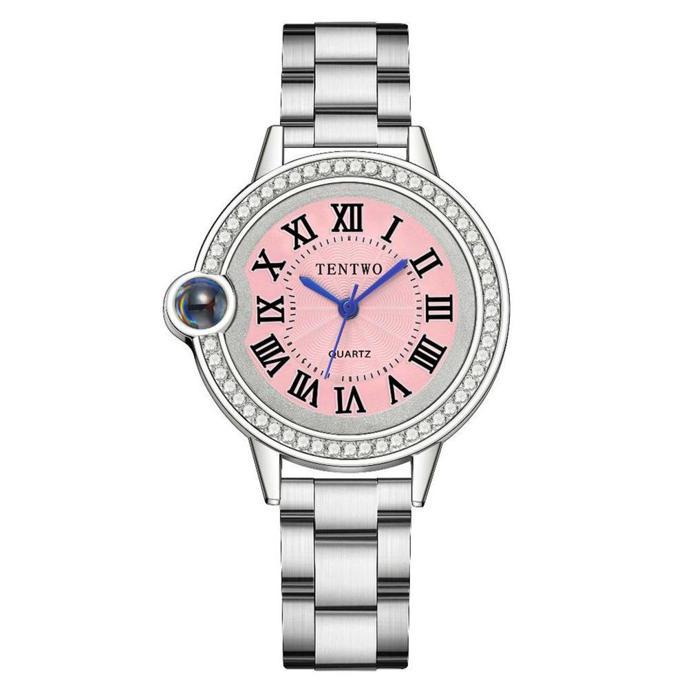 Элегантные женские деловые часы Ретро кварцевые наручные часы Модные кварцевые часы со стразами Женские