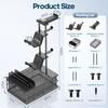 KDD Controller Stand with Drawer, Headphone Stand with Cable Holder, Game Controller Storage, Non-Slip Headphone Hanger, Stable and Durable Stand, Hea